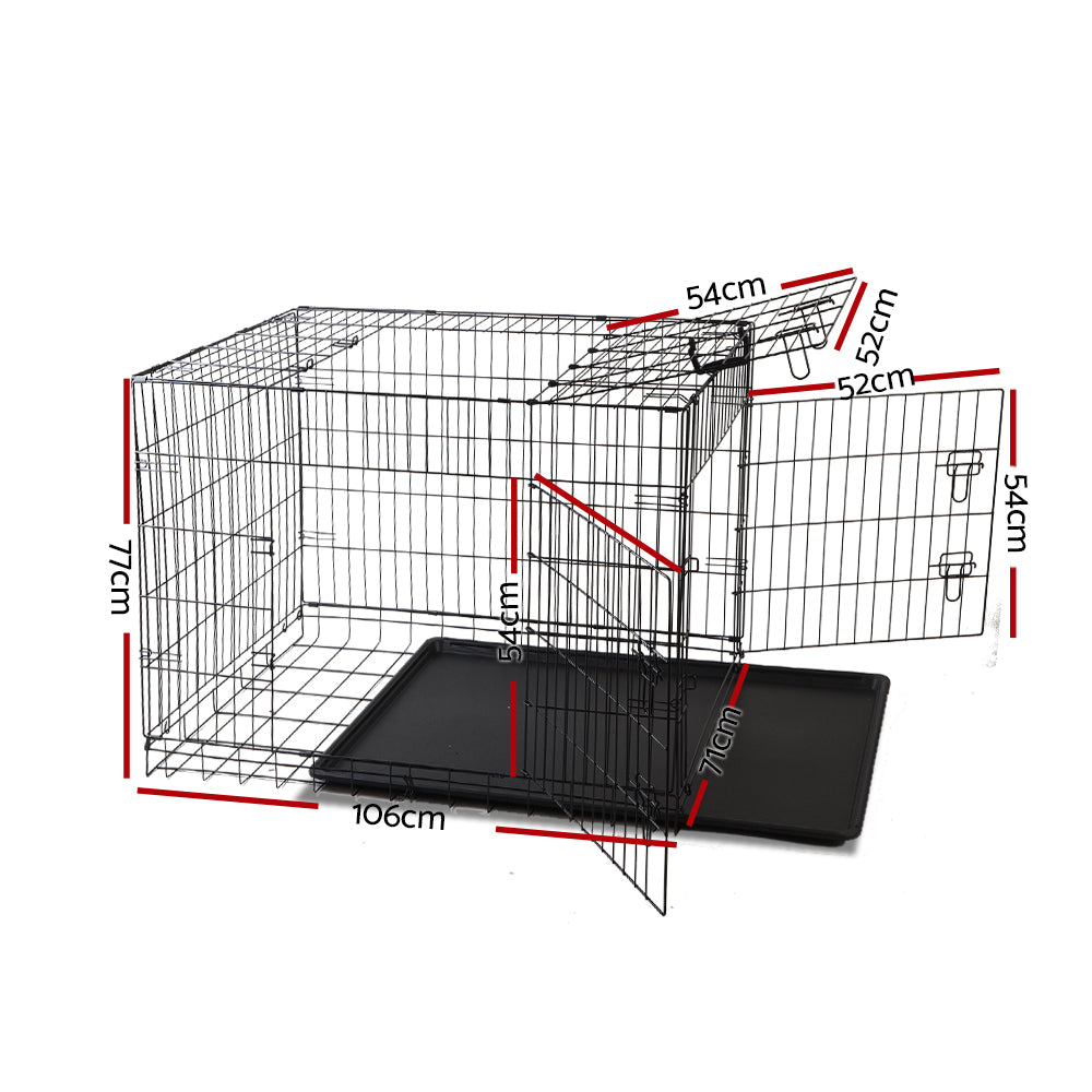 Three-Door Dog Crate - 42 inch