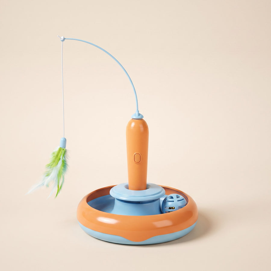 Cat Turntable Feather Toy – Puppy Love Australia