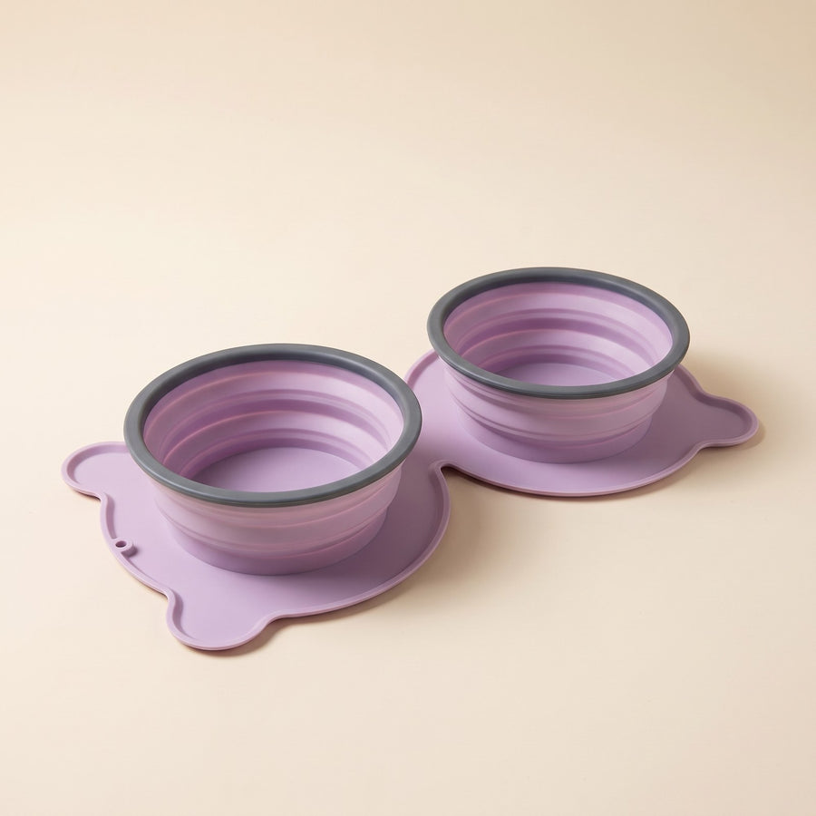 Travel Double Bowls – Puppy Love Australia
